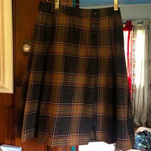 J. Crew wool plaid skirt